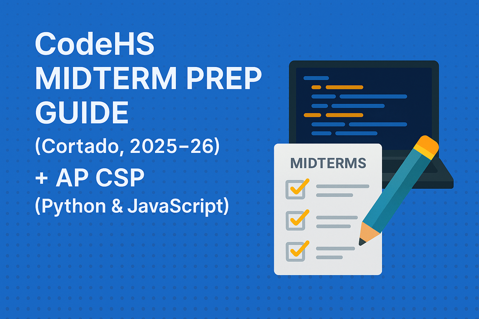 CodeHS Midterm Study Guide | AP CSA and CSP 2025