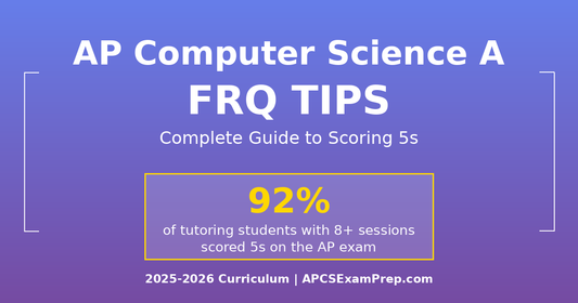 AP Computer Science A FRQ Tips: Complete Guide to Scoring 5s on Free Response Questions (2025-2026)