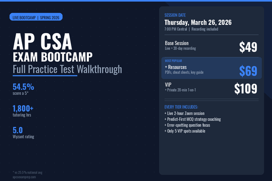 AP CSA Exam Bootcamp 2026 - Live Session with Tanner Crow