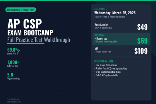 AP CSP Exam Bootcamp 2026 - Live Session with Tanner Crow