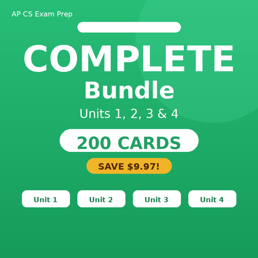 AP CSA Flashcards - Complete Bundle (Units 1-4)