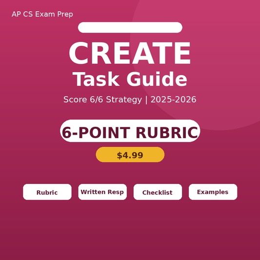 AP CSP Create Task Guide - Score 6/6 (PDF)