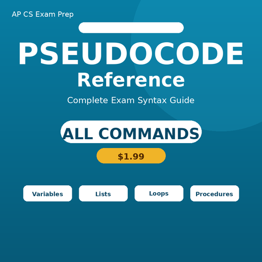 AP CSP Pseudocode Reference Sheet (PDF)