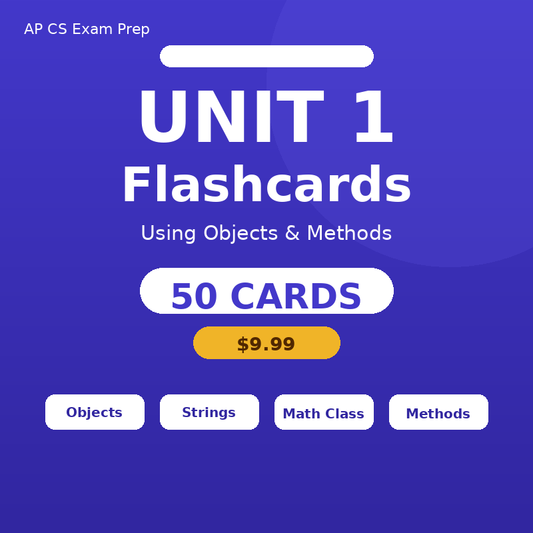 AP CSA Flashcards - Unit 1 (Using Objects & Methods)